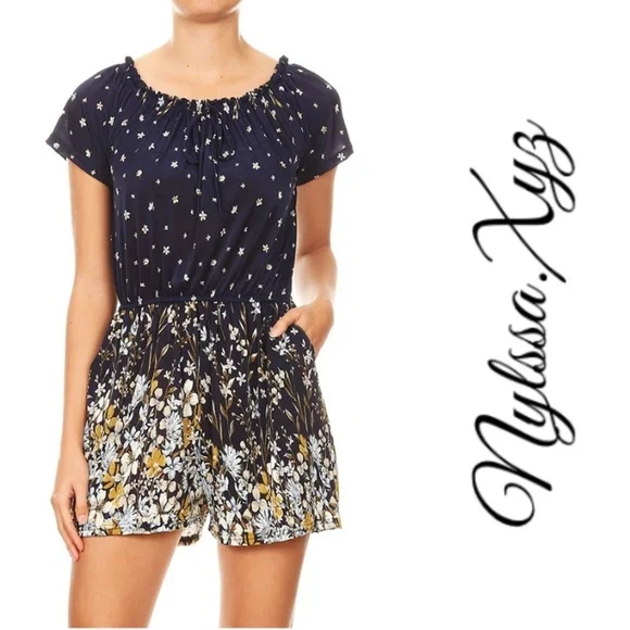 Floral Printing Ombre Romper - Picture 8 of 8